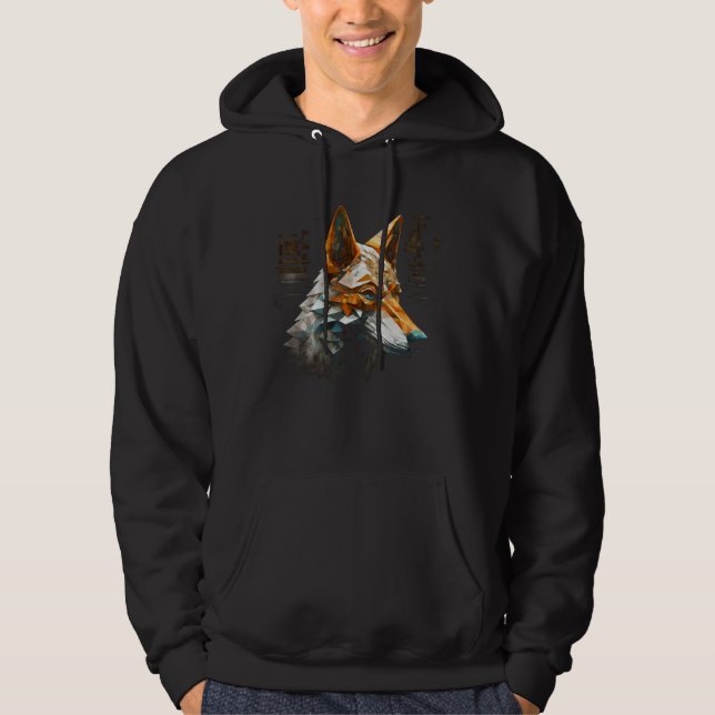Wolf Fantasy Polygon - Kunst Tier Wolf Hoodie (Vorderseite)