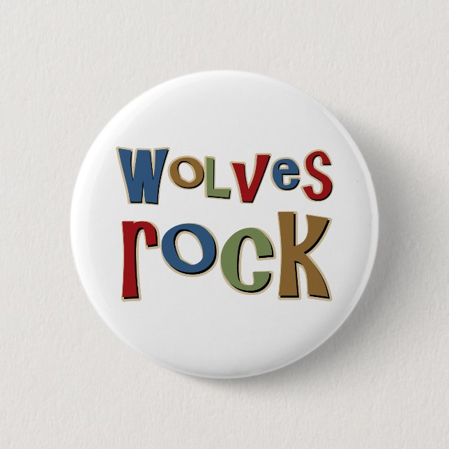 Wolf-Felsen Button (Vorderseite)