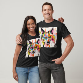 Wolf-Figur trifft auf urbane Graffiti-Style T-Shirt