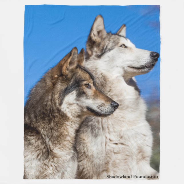 Wolf-Fleece-Decke Fleecedecke (Vorderseite)