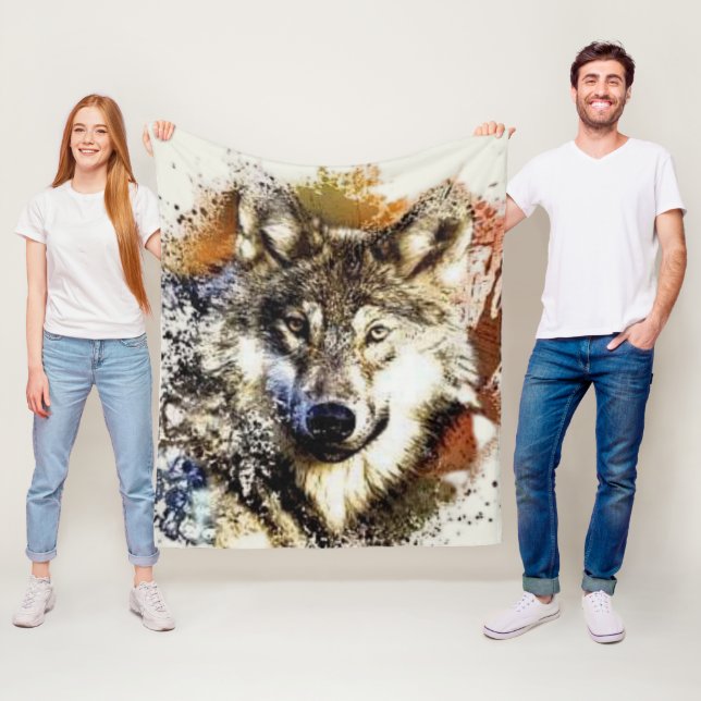 Wolf Fleecedecke (Beispiel)