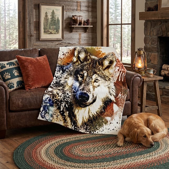 Wolf Fleecedecke (Von Creator hochgeladen)