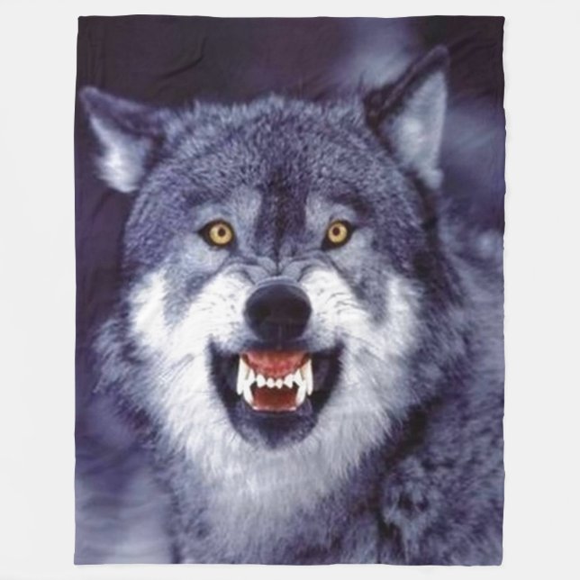 WOLF FLEECEDECKE (Vorderseite)