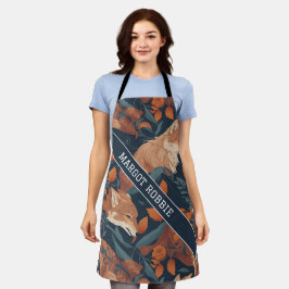 Wolf Floral Personalisiertes Muster Schürze