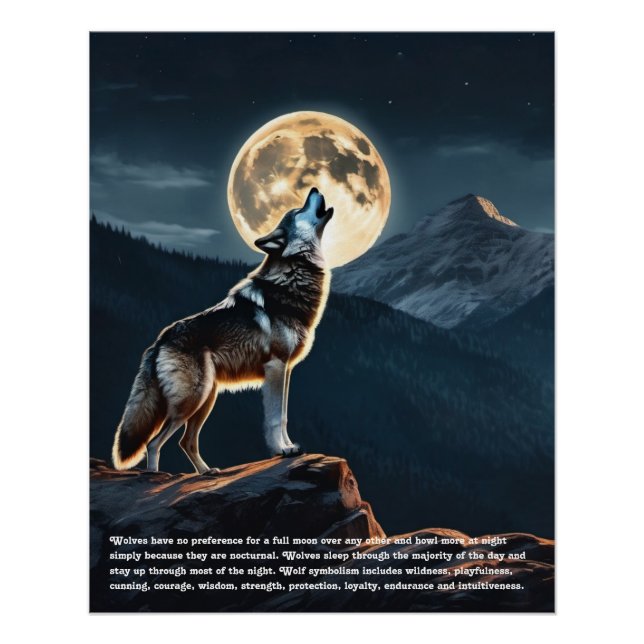 Wolf Folklore Poster (Vorderseite)