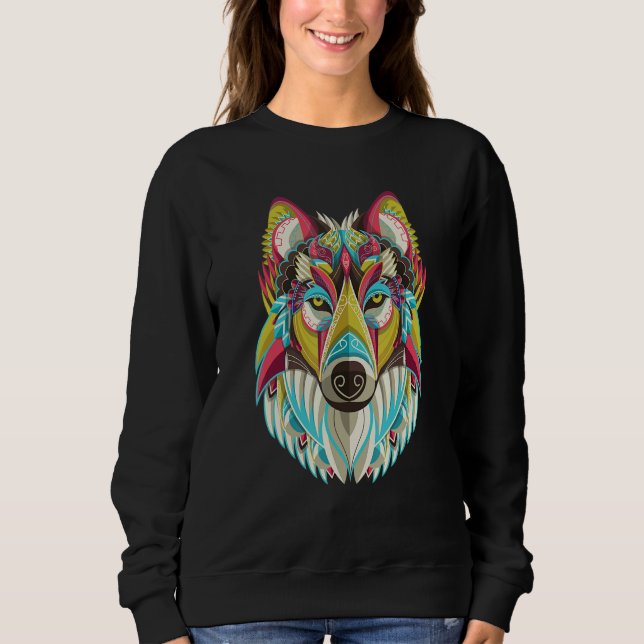 Wolf  For Men Wolf  Wolf  Women Wolf Moon Sweatshirt (Vorderseite)