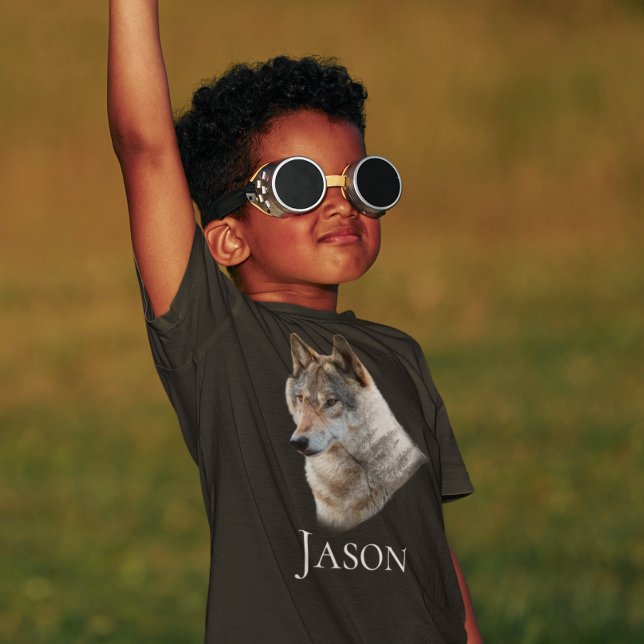 Wolf Forest Head Art Personalisierter T - Shirt (Von Creator hochgeladen)