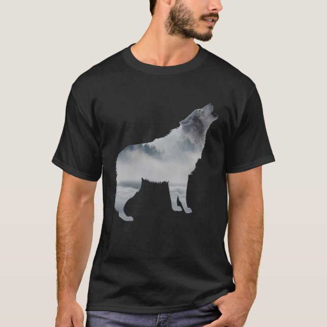 Wolf Forest Nebula Mystic Natural T-Shirt (Vorderseite)