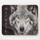 Wolf Foto Personalisierter Name Mousepad<br><div class="desc">Dieses Design kann in dem Bereich personalisiert werden, der durch das Ändern des Fotos und/oder Textes zur Verfügung gestellt wird. Sie können auch angepasst werden, indem Sie auf Vorlage personalisieren klicken und dann auf die Schaltfläche klicken, um weitere Optionen anzupassen, um die Hintergrundfarbe zu löschen oder zu ändern, Text hinzuzufügen,...</div>