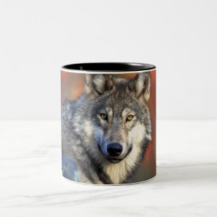 Wolf-Fotografie Zweifarbige Tasse
