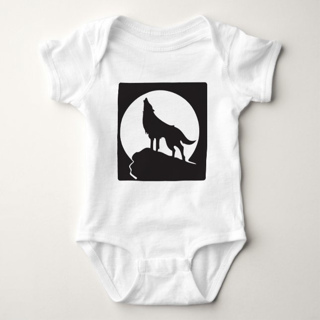 Wolf Fotografy Art Spirit Guide Animal Liebe Baby Strampler (Vorderseite)