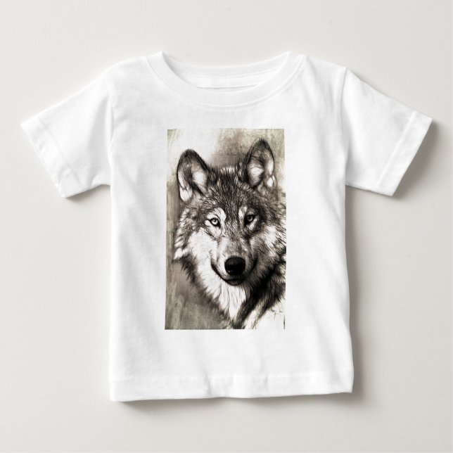 Wolf Fotografy Art Spirit Guide Animal Liebe Baby T-shirt (Vorderseite)