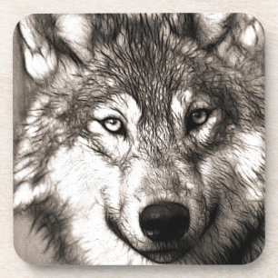 Wolf Fotografy Art Spirit Guide Animal Liebe Getränkeuntersetzer