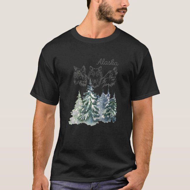 Wolf für Alaska-Urlaub T-Shirt (Vorderseite)