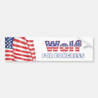 Wolf für Kongress-patriotische amerikanische Autoaufkleber
