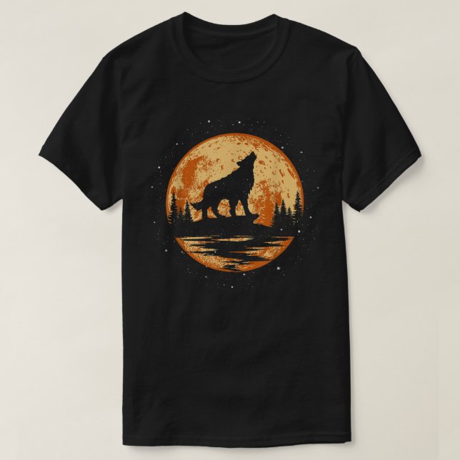 Wölf für Männer Frauen Kinder Funny Animal, Wolf T-Shirt (Design vorne)