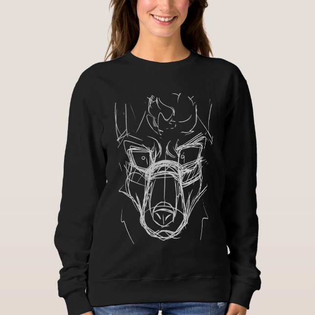 Wolf  Für Männer Wolf  Wolf  Frauen Wolf Mond 1 Sweatshirt (Vorderseite)