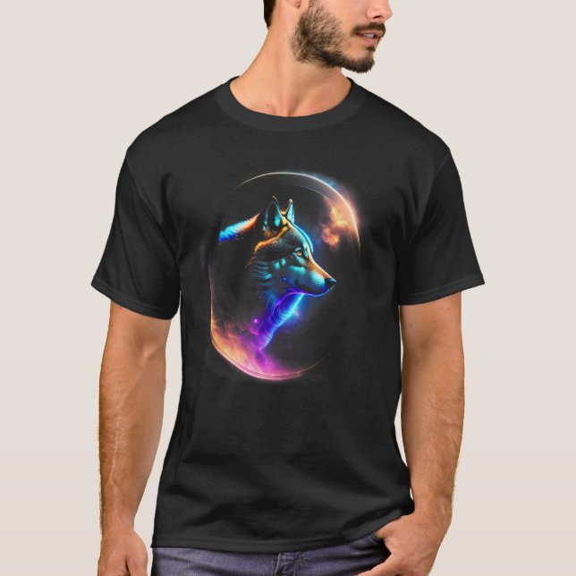 Wolf Galaxy T-Shirt (Vorderseite)