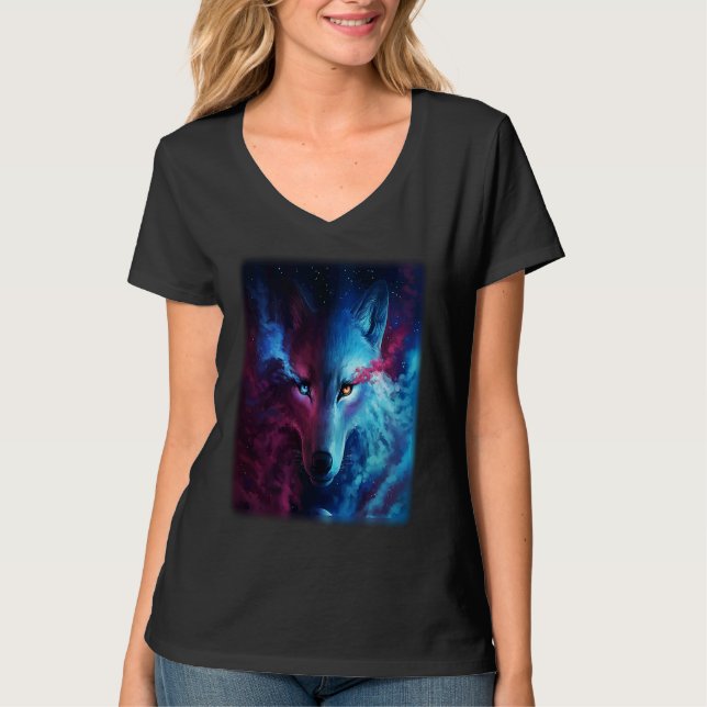 Wolf galaxy wolf   for men and woman T-Shirt (Vorderseite)