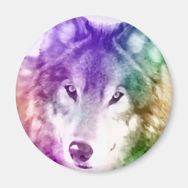 Wolf Gaze Art Magnet (Vorne)