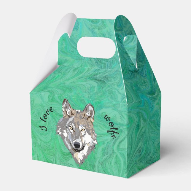 Wolf - Gefälligkeitsbox Geschenkschachtel (Vorderseite)