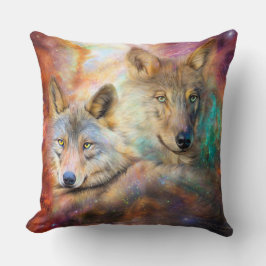 Wolf-Geist des Universum-Kunst-Designer-Kissens Kissen