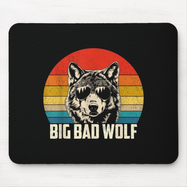 Wolf-Geist großer und böser Wolf Wolfsrudel lustig Mousepad (Vorne)