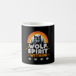 Wolf Geist im Inneren Kaffeetasse