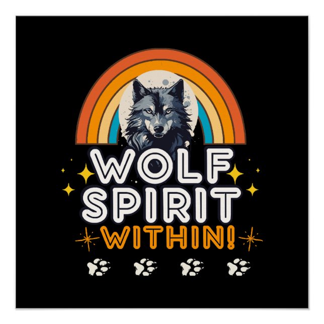 Wolf Geist im Inneren Poster (Vorderseite)