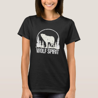 Wolf Geist Vintage Heulende Wölfe Wald Outdoor T-Shirt