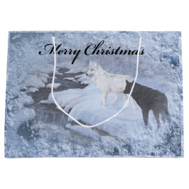 Wolf-Geschenk-Tasche - groß, glatt Große Geschenktüte