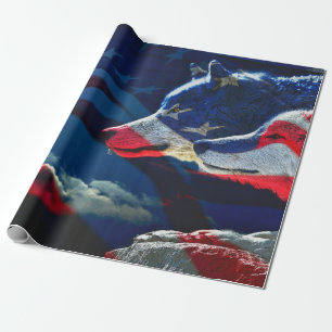 Wolf Geschenkpapier