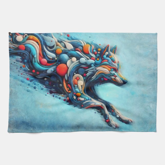 Wolf Geschirrtuch (Horizontal)