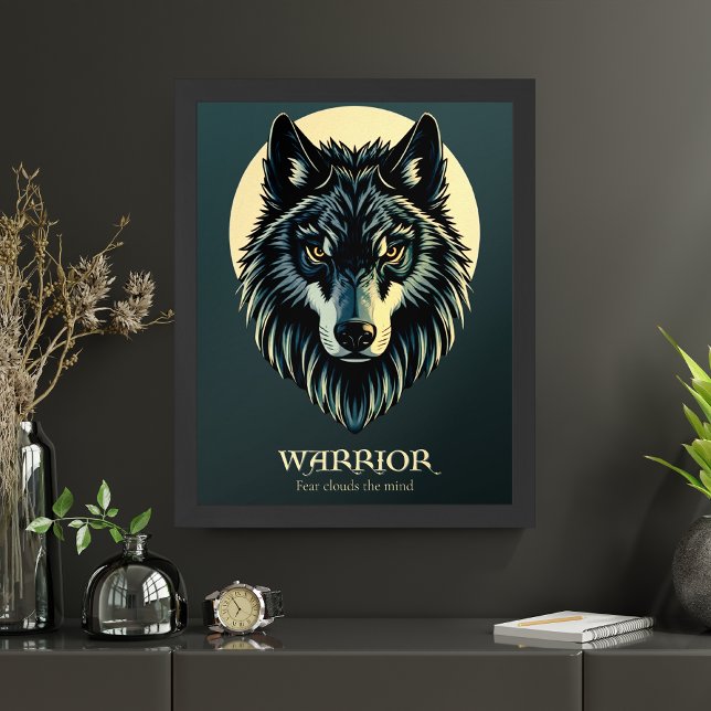 Wolf Gesicht Fenrir Stammeskrieger keine Angst Pos Poster (Von Creator hochgeladen)