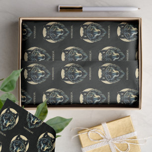 Wolf Gesicht Krieger Fenrir nordische Geschenkverp Seidenpapier