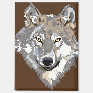 Wolf Gesicht Magnet