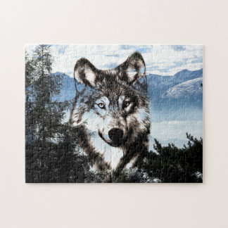 Wolf-Gesicht Puzzle