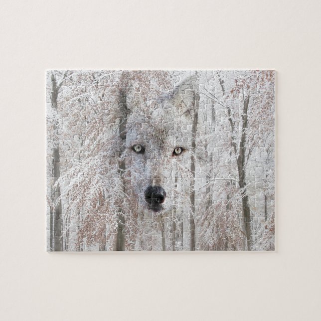 Wolf-Gesicht Puzzle (Horizontal)