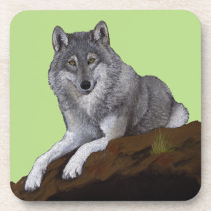 Wolf Getränkeuntersetzer