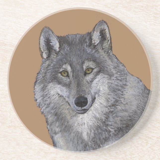 Wolf Getränkeuntersetzer (Vorne)