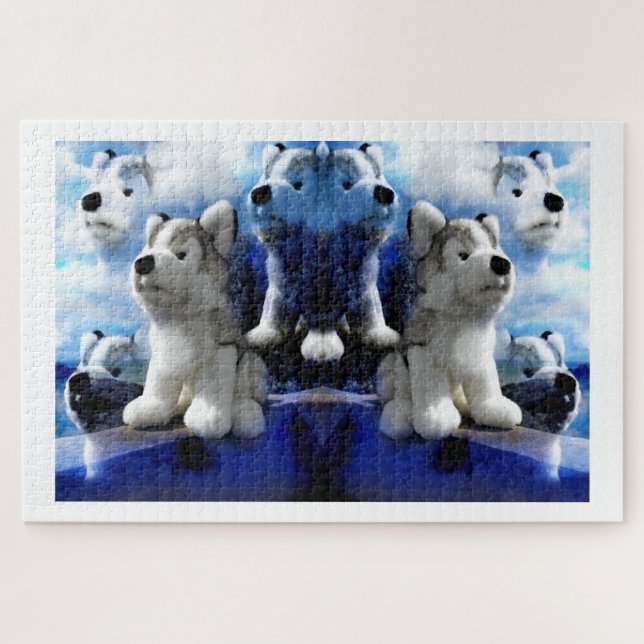 Wolf ghosts art puzzle (Horizontal)