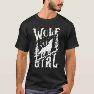 Wolf Girl Who Lieben Wolves Funny Animal Lovers Gi T-Shirt