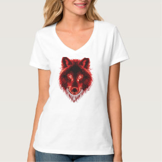 Wolf-Grafik-T-Shirt – Feuerdesign T-Shirt