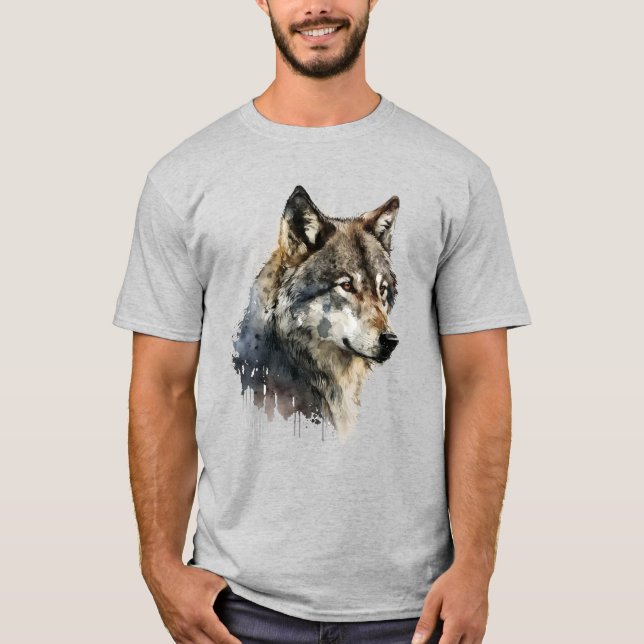Wolf Graphic Art Animal Wolves Fan Art T-Shirt (Vorderseite)