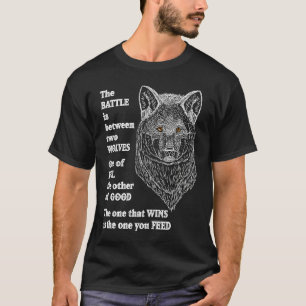 Wolf Grau Nordamerikanische Wölfe Weiße Linie Brow T-Shirt