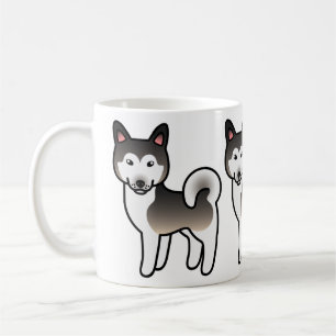 Wolf Gray Alaskan Malamute Dog Illustration Kaffeetasse