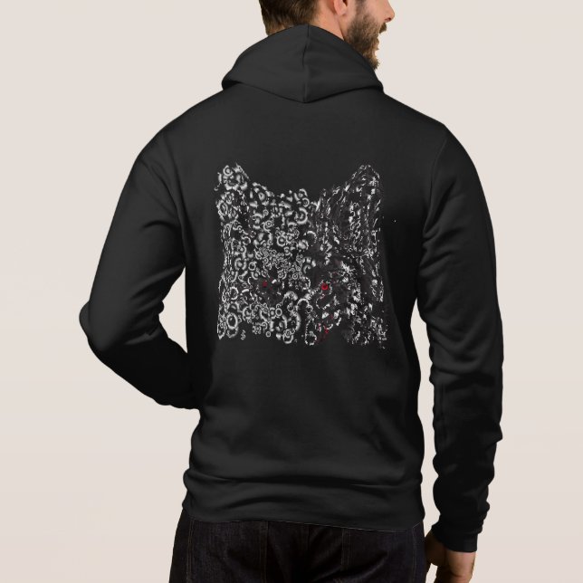 wolf gray man hoodie (Rückseite)