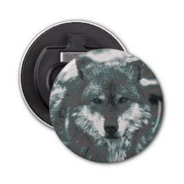 Wolf, Grün Flaschenöffner