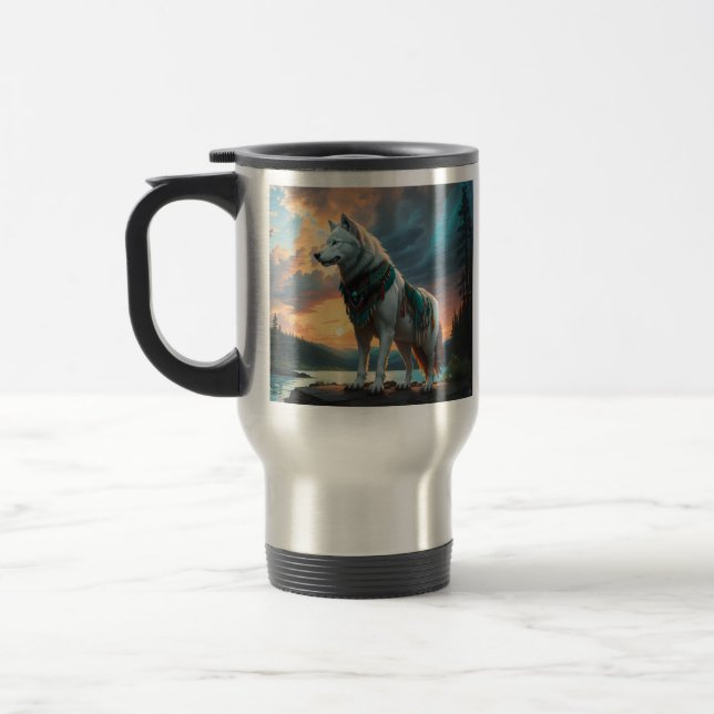 Wolf Guardian Travel Mug Reisebecher (Links)