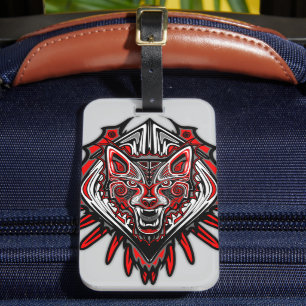Wolf Haida-Stammes-Totem-Design Gepäckanhänger